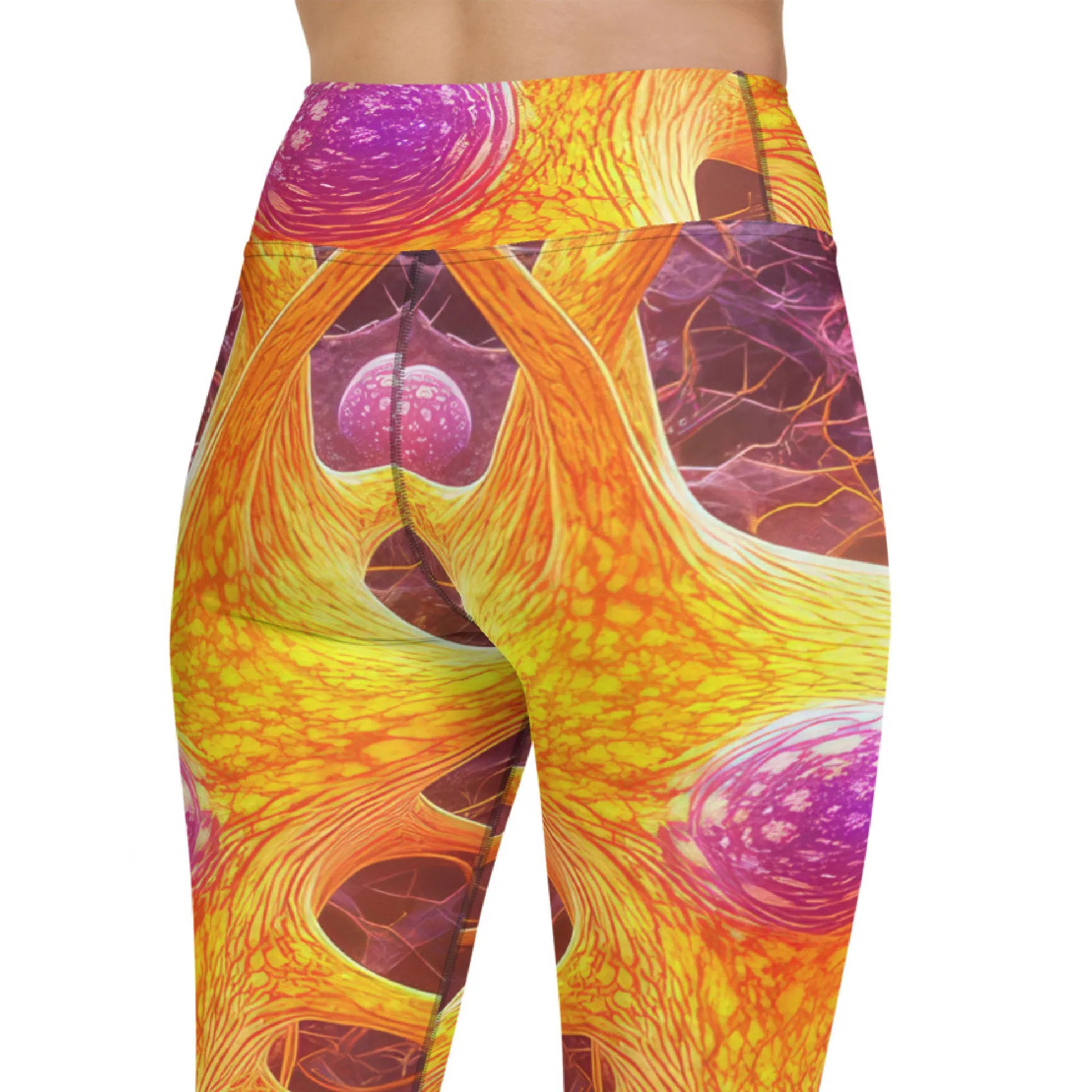 Yoga Capri Leggings Golden Neurons