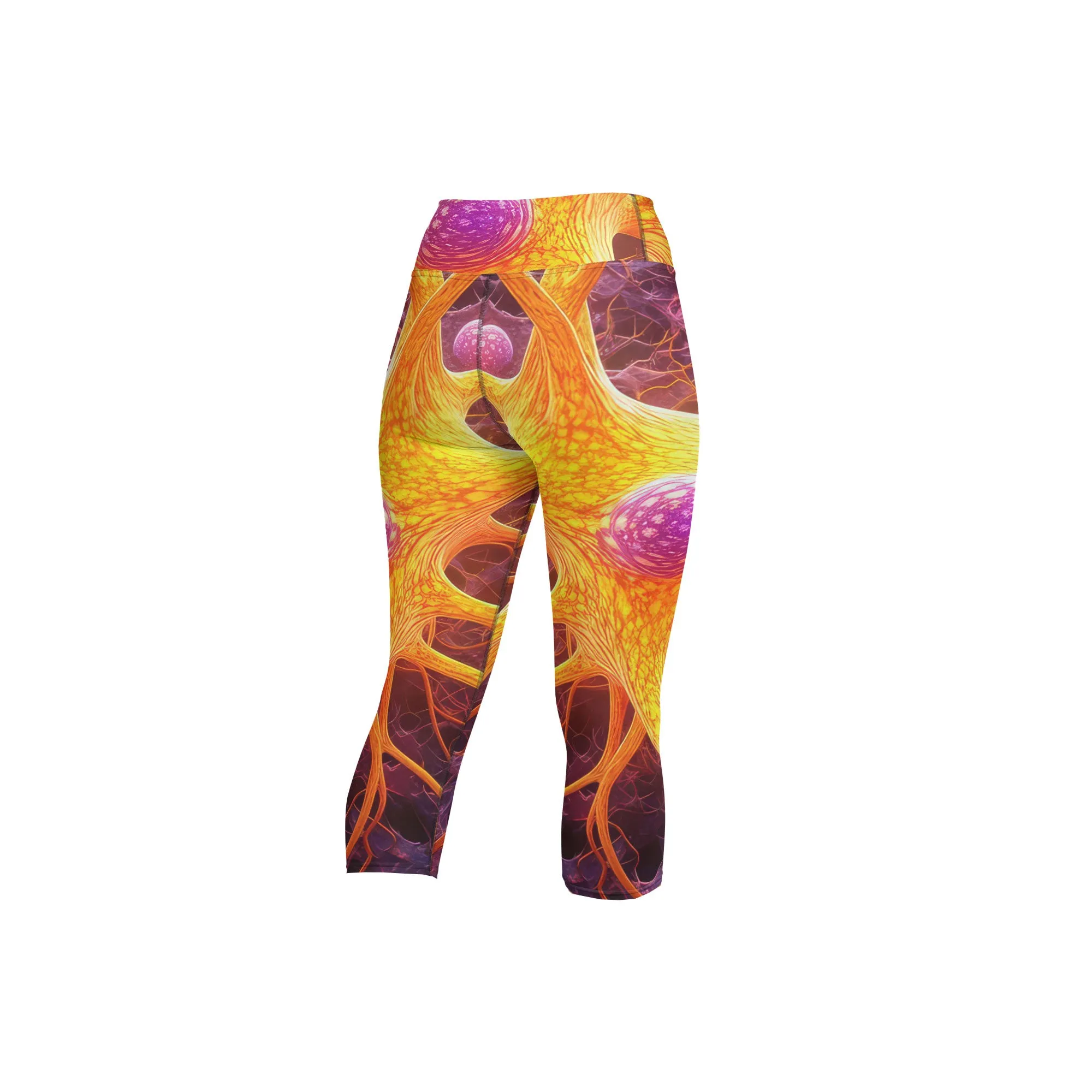 Yoga Capri Leggings Golden Neurons