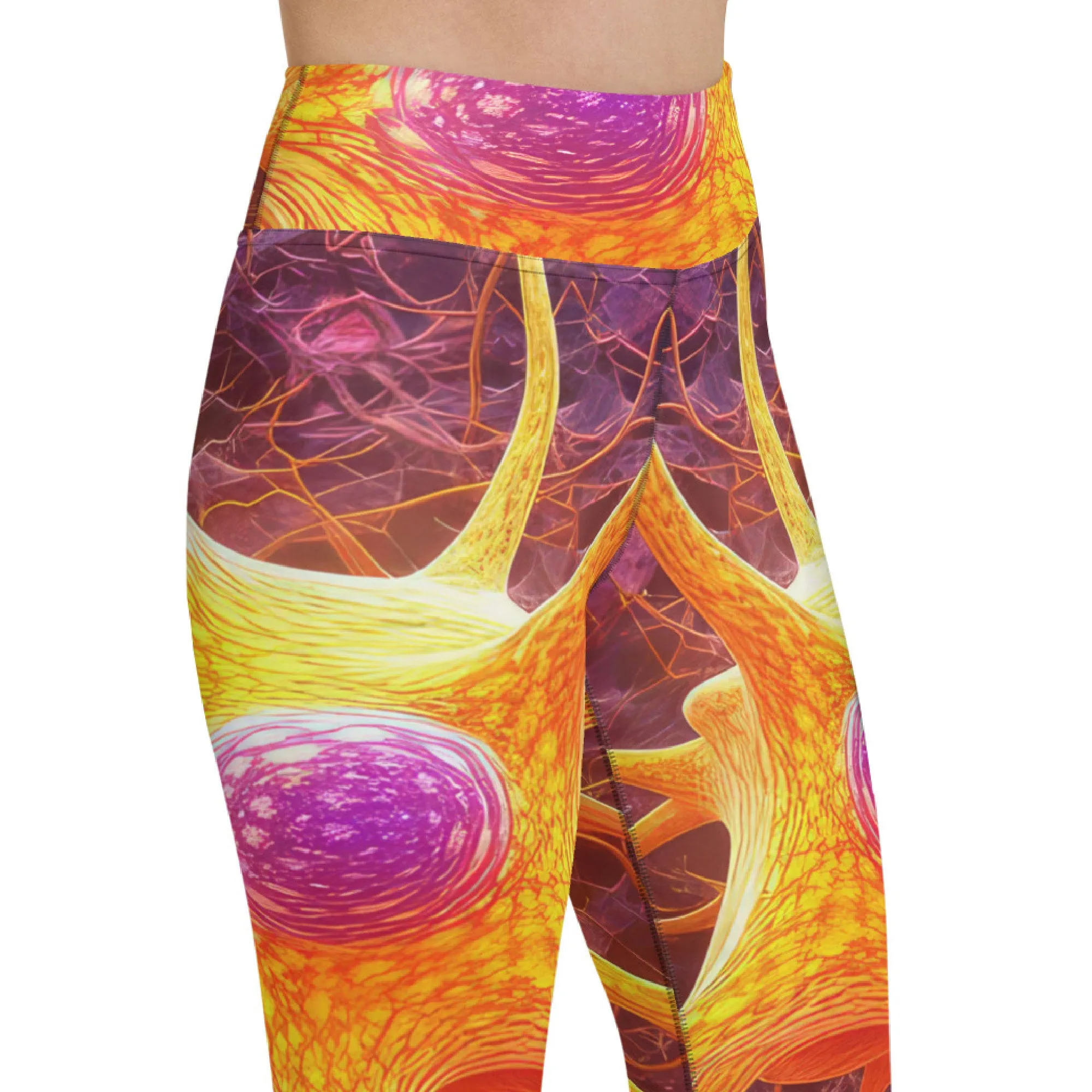 Yoga Capri Leggings Golden Neurons