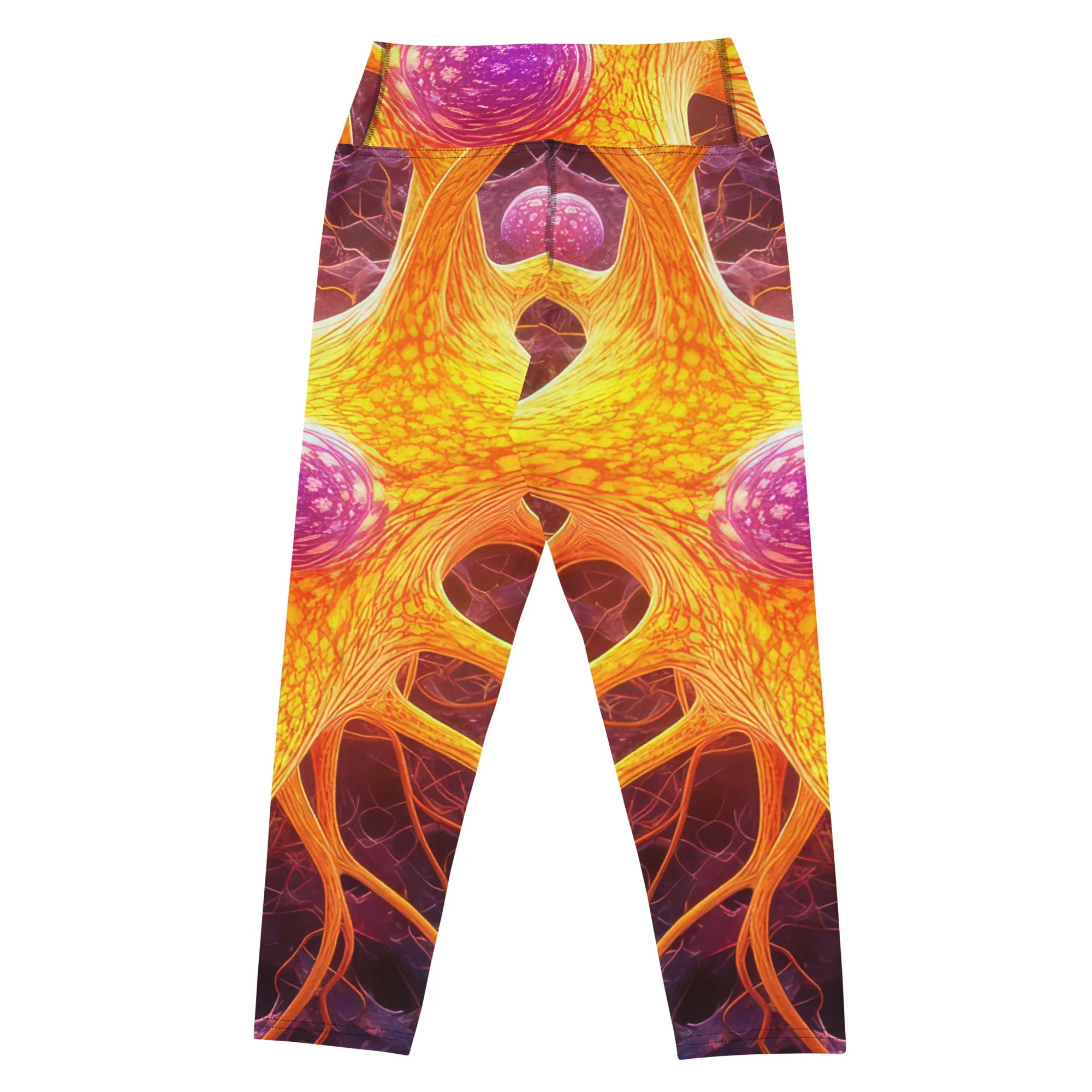 Yoga Capri Leggings Golden Neurons